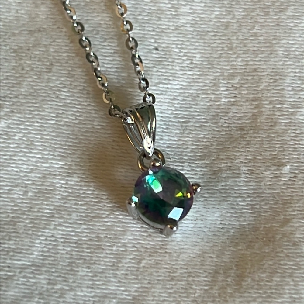 Sterling Silver Mystic Topaz Pendant - Picture 1 of 4